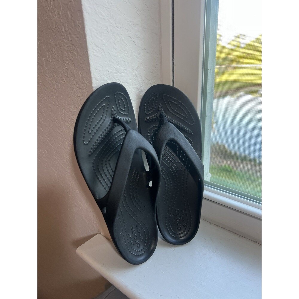 Crocs Kadee II Flip Flop in Black Women’s Size 6 - Picture 4 of 9